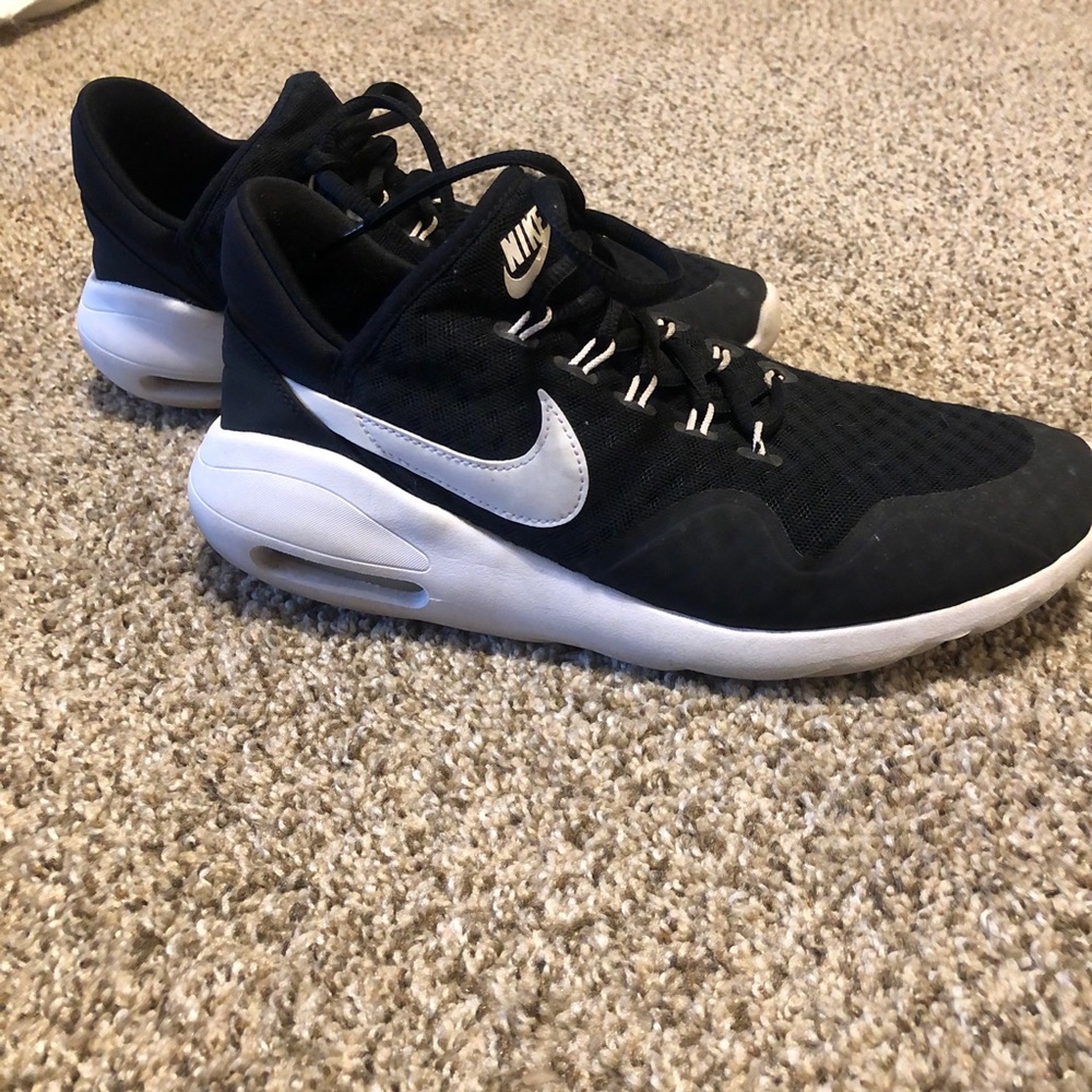 Blake and white Nike Tennis shoes